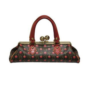 Louis Vuitton Monogram Cherry Red Lizard Sac Fermoir Takashi Murakami